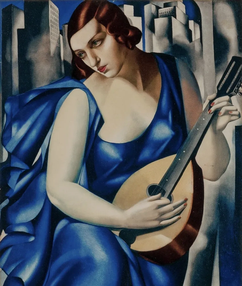 Art Deco painting of a woman