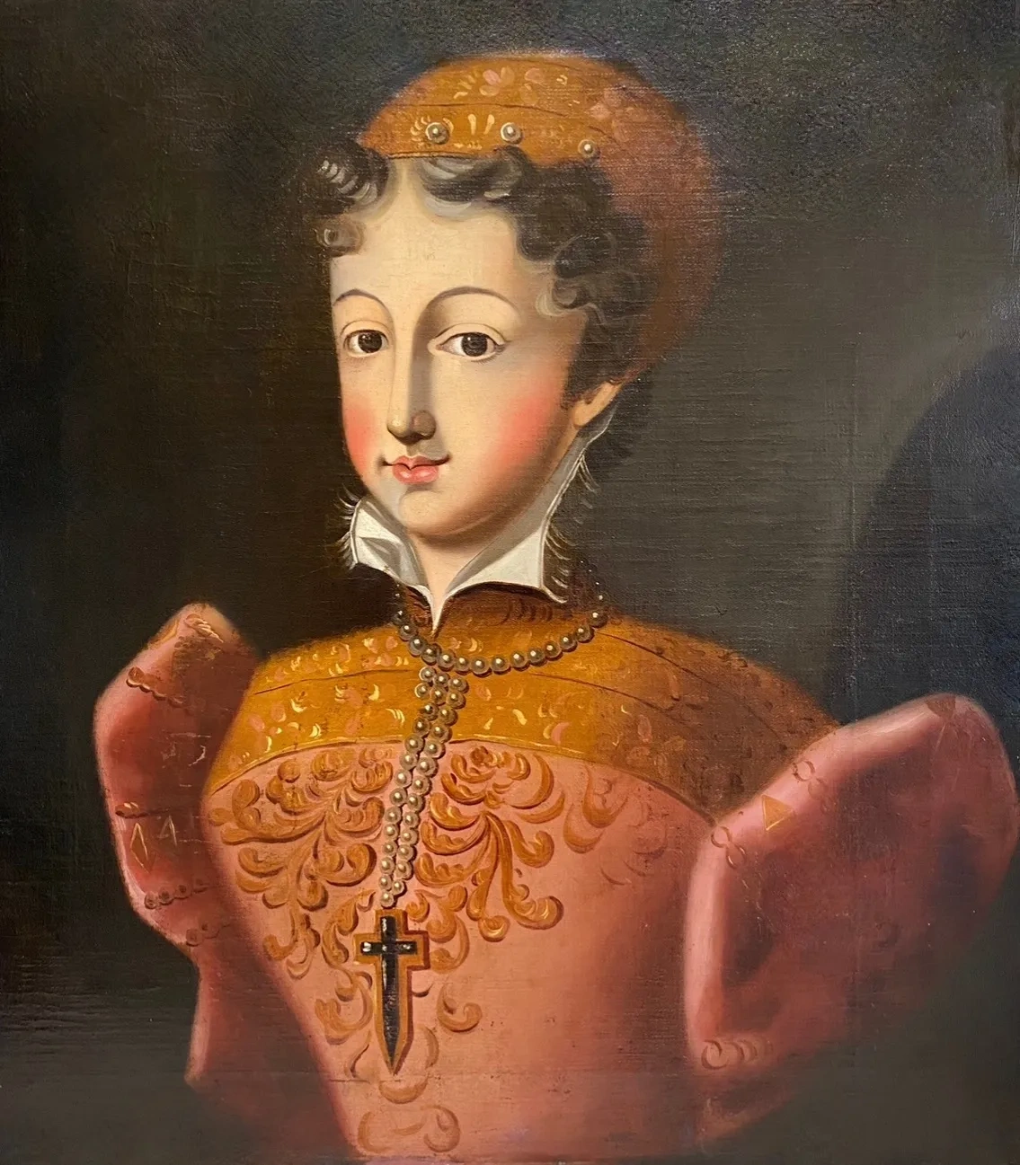 Portrait of a historical figure in ornate dress.