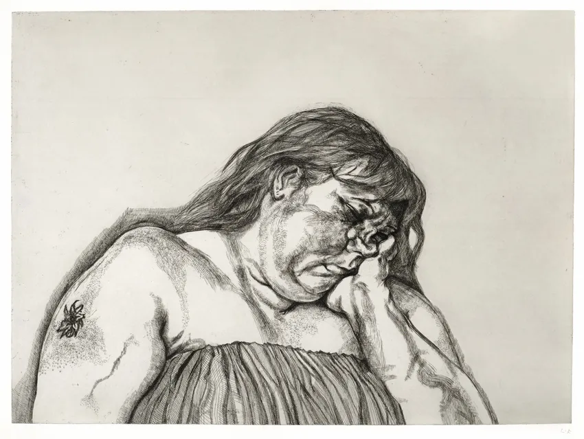 Portrait of a woman with tattoo
