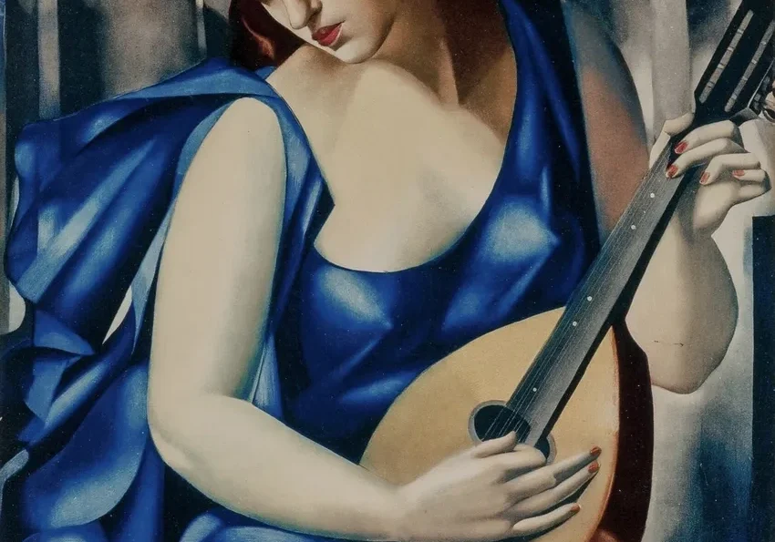 Art Deco painting of a woman