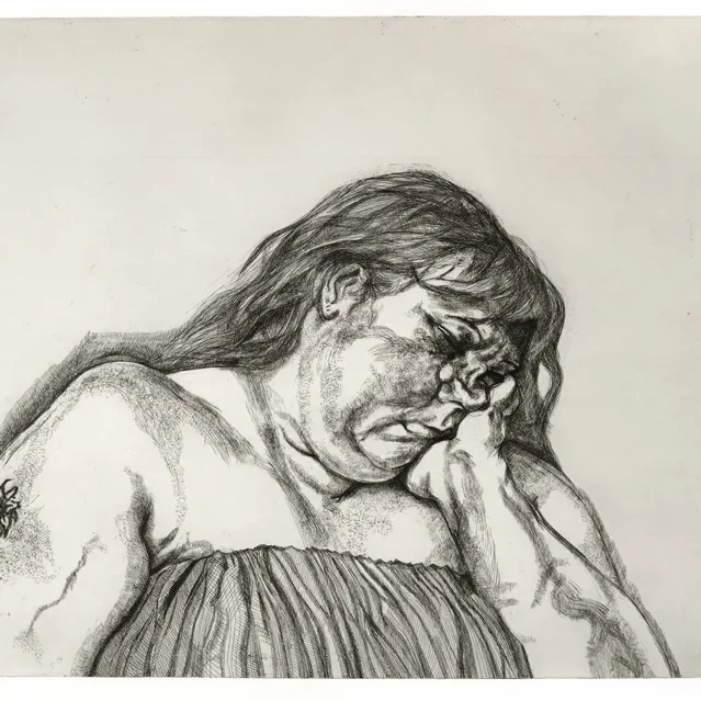 Portrait of a woman with tattoo